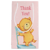 椅子の黄色いくまのダンスそして演劇 スモールペーパーバッグ (正面)