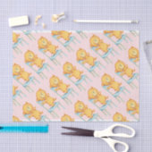 椅子の黄色いくまのダンスそして演劇 薄葉紙 (クラフト)