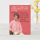 椅子を引き上げる カード (黄色い花)