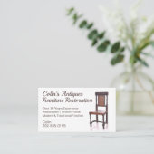 椅子アンティーク家具の修復 名刺 (スタンド正面)