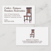椅子アンティーク家具の修復 名刺 (正面/裏面)