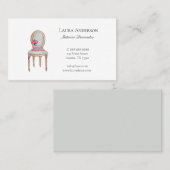 椅子エレガントインテリアフランスのデコレータ 名刺 (正面/裏面)