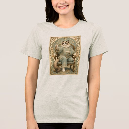 椅子タイホ猫 トライブレンドTシャツ (正面)