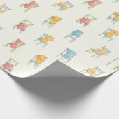 椅子パターンに関係します ラッピングペーパー (角)