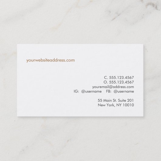 椅子フランスのインテリアデザイナー名刺 名刺 (裏面)