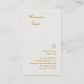 椅子モノグラムのフランスの名刺 名刺 (裏面)