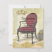 椅子王室のとクラウン 招待状 (正面)