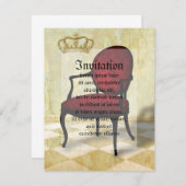 椅子王室のとクラウン 招待状 (正面/裏面)