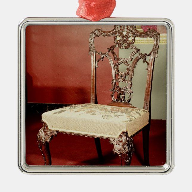 椅子、Chippendale 「ディレクター」デザイン、c.1760 メタルオーナメント (正面)