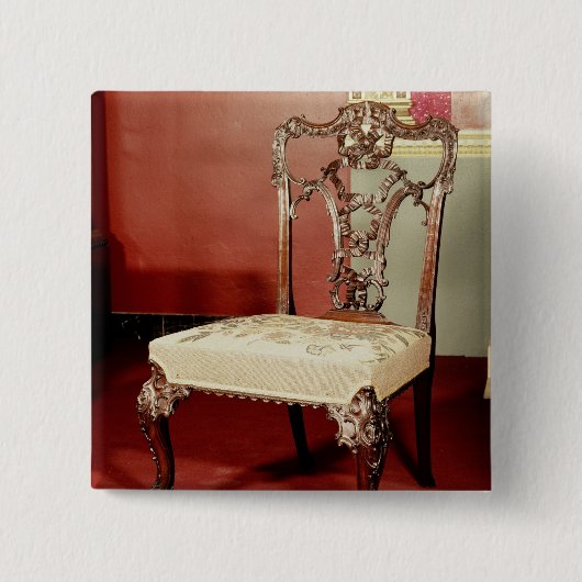 椅子、Chippendale 「ディレクター」デザイン、c.1760 缶バッジ (正面)