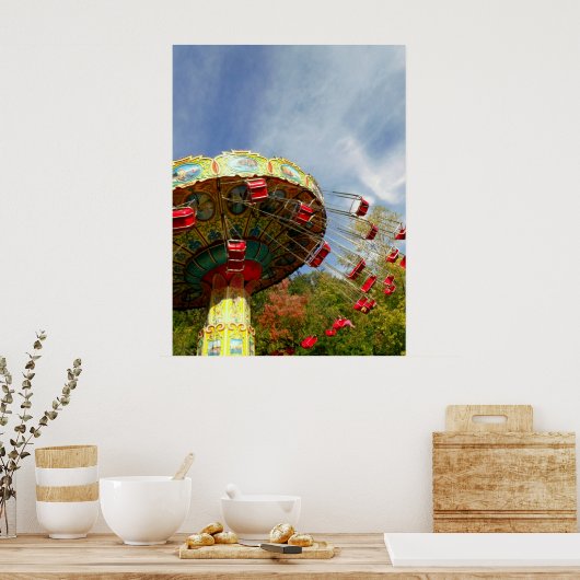 椅子O飛行機 ポスター (キッチン)