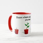 植えられたマグであるところ開花 マグカップ (正面左)