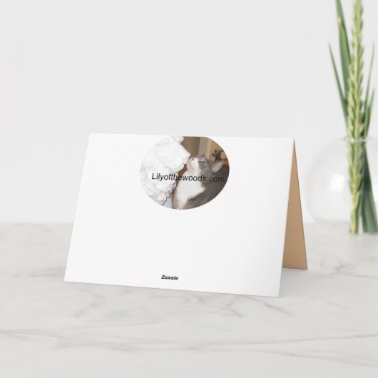 植えられた挨拶状のイメージどこにであるか咲かせて下さい カード (裏面)