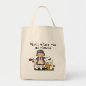 植えられたTシャツおよびギフトであるところ開花 トートバッグ (正面)