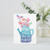 植え付けられた水彩開花 ポストカード (スタンド正面)