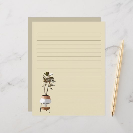 植え付けユーカリ並木文具紙 (正面/裏面インサイチュ)