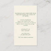 植え気に付け植物の木枠 名刺 (裏面)