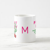 植おもしろい熱狂する物レディ コーヒーマグカップ (中央)