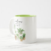 植おもしろい物を濡らした ツートーンマグカップ (正面左)