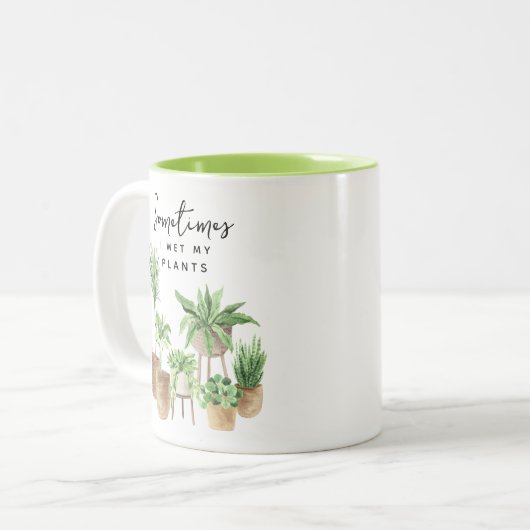 植おもしろい物を濡らした ツートーンマグカップ (正面左)