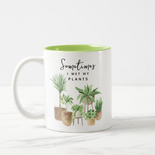 植おもしろい物を濡らした ツートーンマグカップ (左)