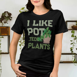 植おもしろい物好き鉢植え トライブレンドＴシャツ