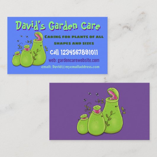 植おもしろい物庭園気に業 名刺 (正面/裏面)