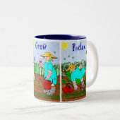 植わる時間は育ちましたり、リラックスします- Ruthieを恋しく思って下さい ツートーンマグカップ (正面右)