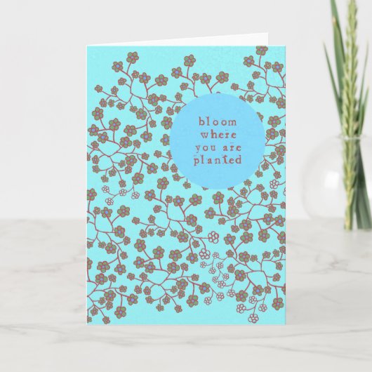 植わる開花 カード (正面)