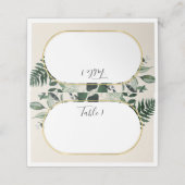  植エレガント物モダン緑のベージュアーチ プレイスカード (外部開封)