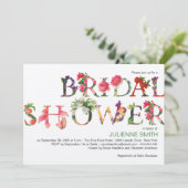 植カラフル物フローラブライダルシャワー 招待状 (スタンド正面)