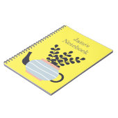 植シンプルモダン物パステル付きティーポット ノートブック (左側)