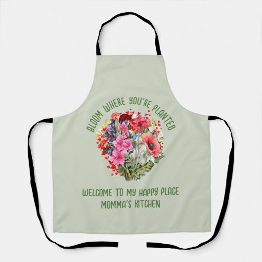 植パーソナライズされたフローラ開花 エプロン (正面)
