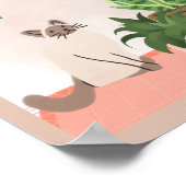 植パーソナライズされた物・猫好きウォールアート ポスター (角)