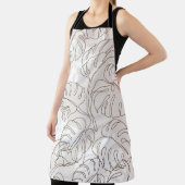 植ミニマル物画の継ぎ目のない模様。熱帯m エプロン (インサイチュ)