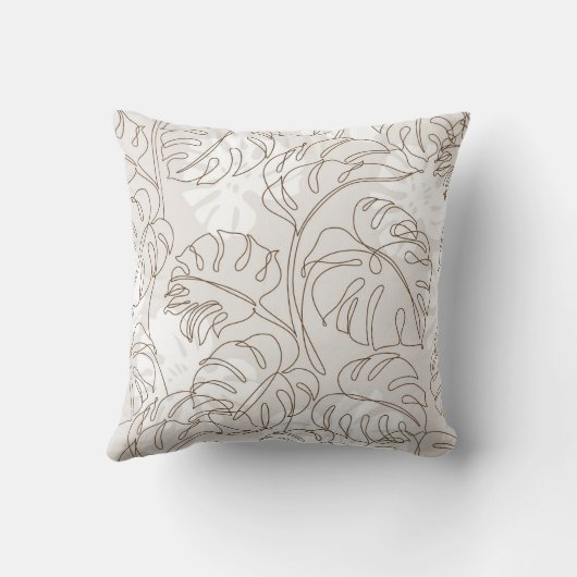 植ミニマル物画の継ぎ目のない模様。熱帯m クッション (裏面)