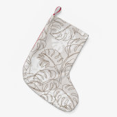 植ミニマル物画の継ぎ目のない模様。熱帯m スモールクリスマスストッキング (正面 (吊り時))