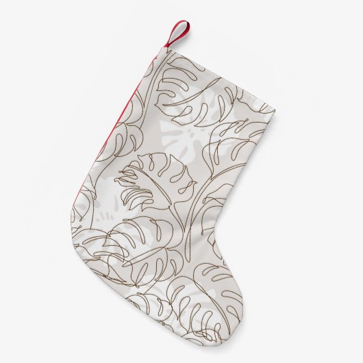 植ミニマル物画の継ぎ目のない模様。熱帯m スモールクリスマスストッキング (正面 (吊り時))