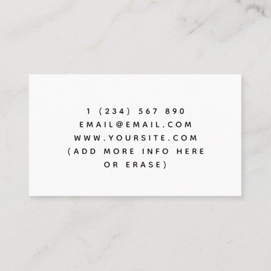 植モダン物トレンディーを持つ草本屋の手クール 名刺 (裏面)