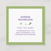 植モダン物広場名刺 スクエア名刺 (裏面)