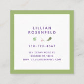 植モダン物広場名刺 スクエア名刺 (裏面)