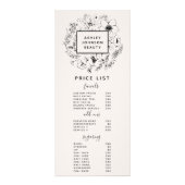 植モダン物赤面と黒人価格表 ラックカード (正面)