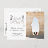 植モダン物 | お知らせはがき ポストカード (正面/裏面)