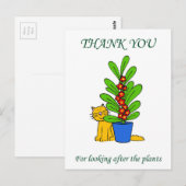 植感謝してい物に水をやるために ポストカード (正面/裏面)