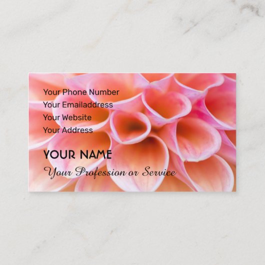 植木屋と花屋のビジネスのための花のロマンス 名刺 (裏面)