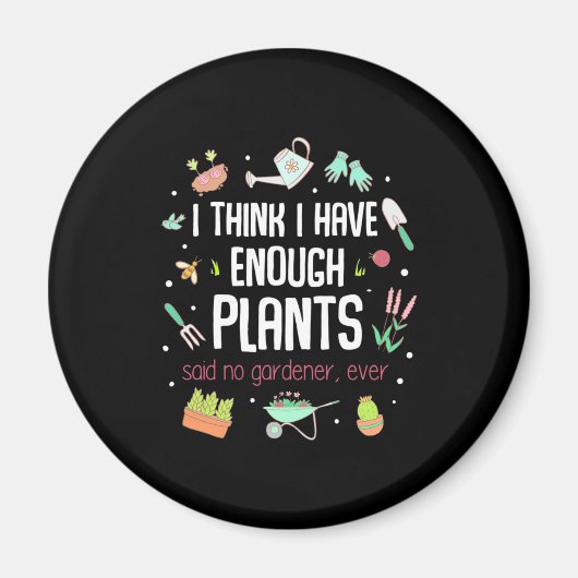 植木考え屋が十分ある マグネット (正面)