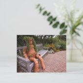 植木鉢の女の子 ポストカード (スタンド正面)