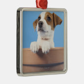植木鉢の犬 メタルオーナメント (右)