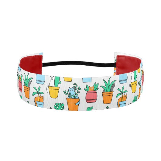 植木鉢の猫 アスレチックヘッドバンド (正面)