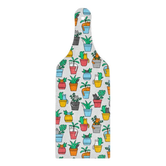 植木鉢の猫 カッティングボード (正面)